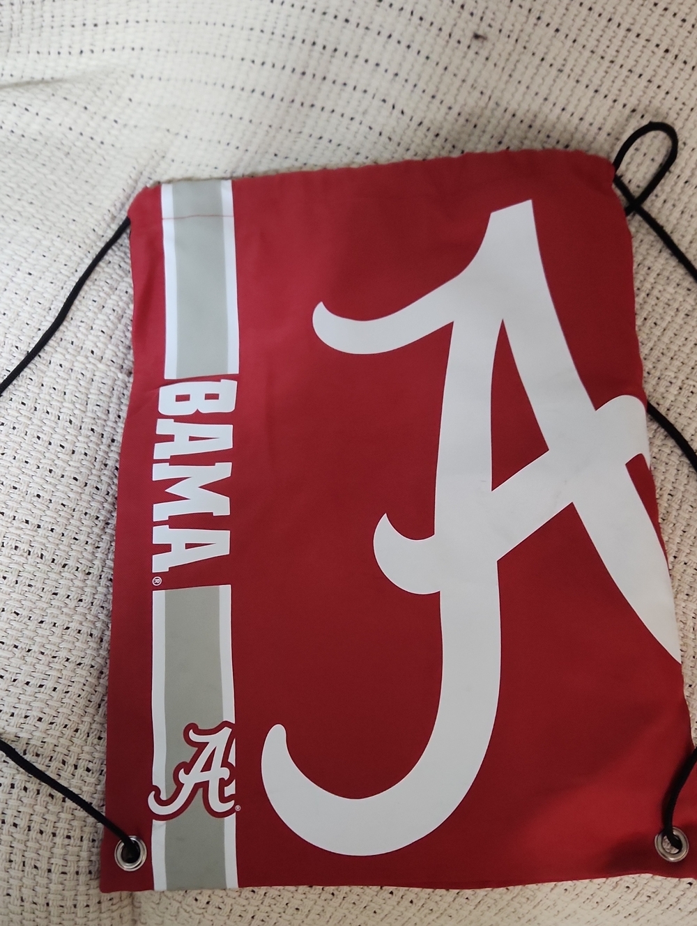 Crimson Tide Red Drawstring Backpack